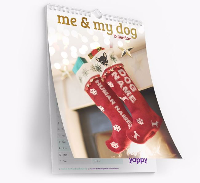 Personalised Me & My Dog Calendar featuring {dogsName}